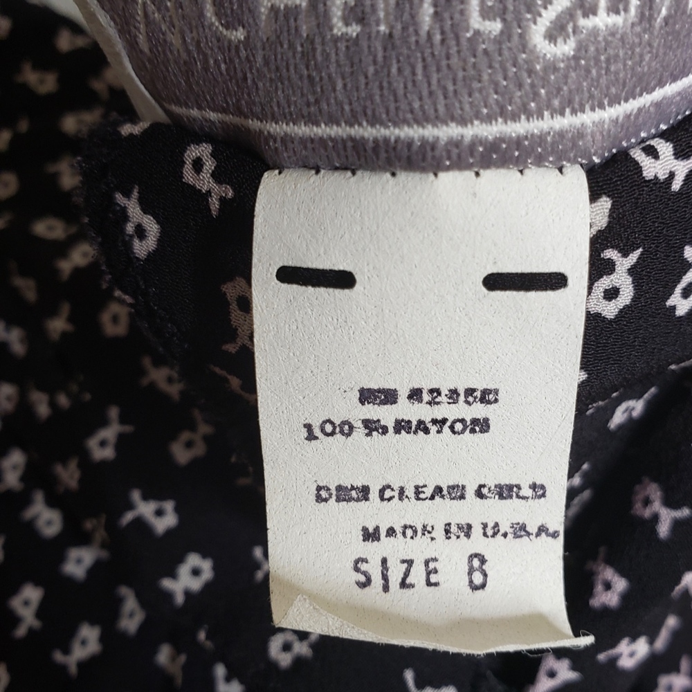 Vintage Michelle Stuart Black Floral Dress - Picture 7 of 7